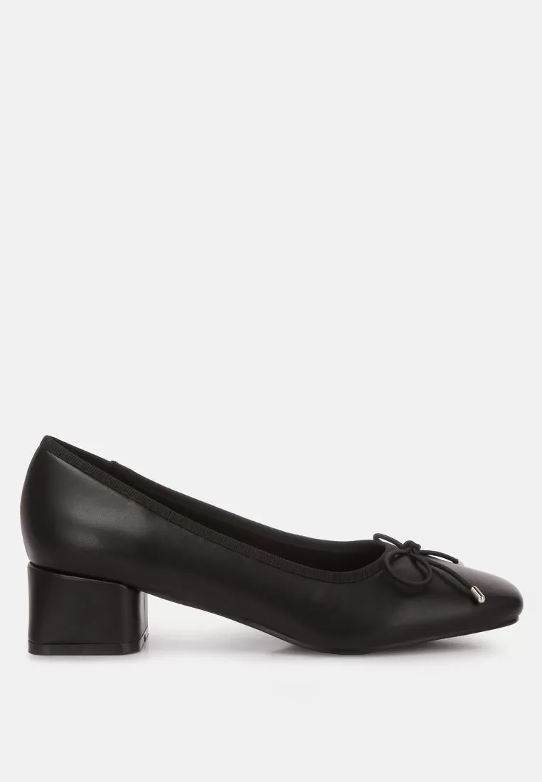 Sienna Low Block Heel Ballerinas