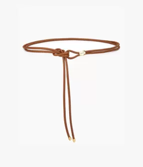 SILVIA BELT- COGNAC/GOLD