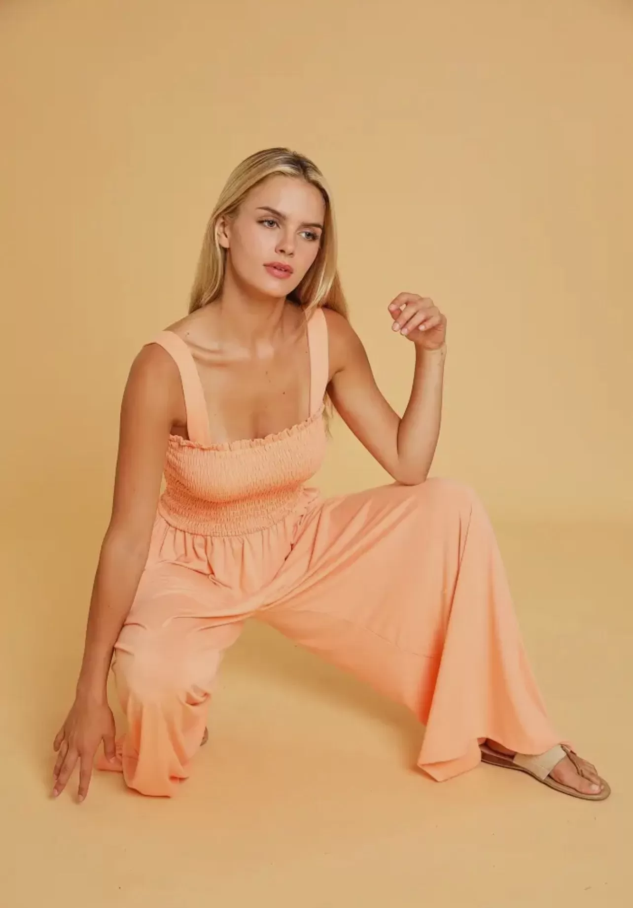 Smocked jumpsuit