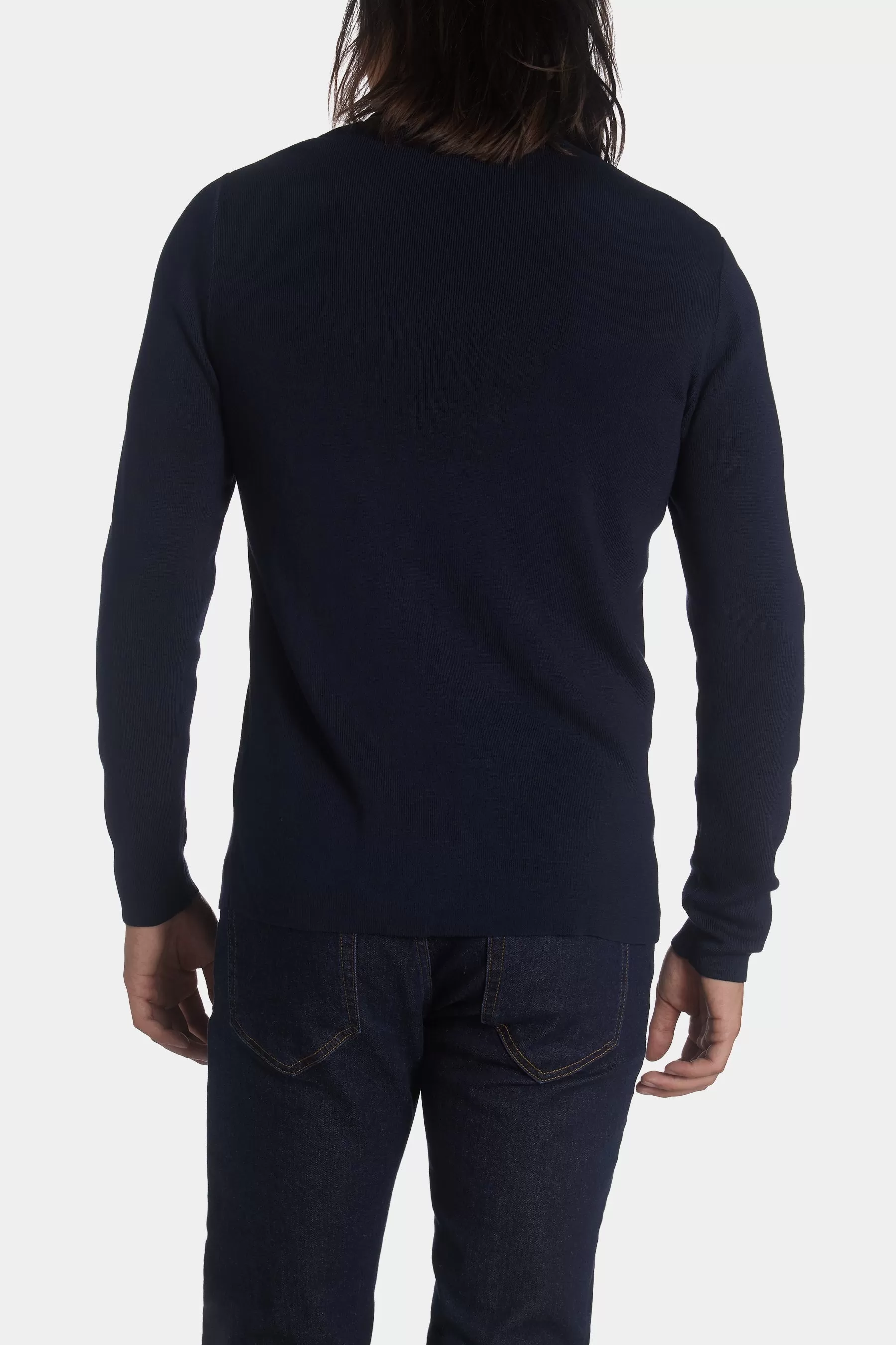 Solid Mock Neck Zip Sweater