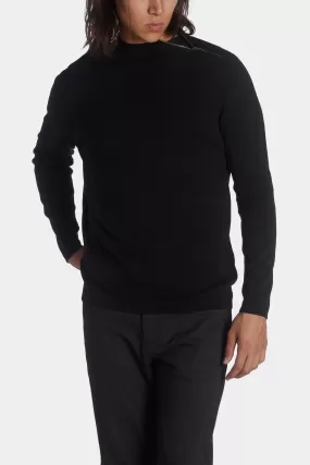 Solid Mock Neck Zip Sweater