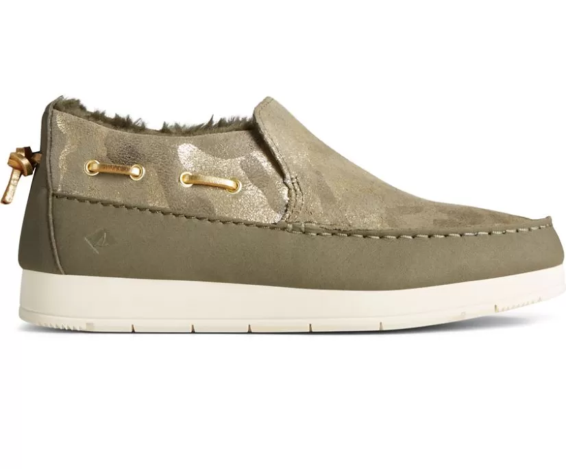 Sperry Women's Moc-Sider Metallic Camo - Olive