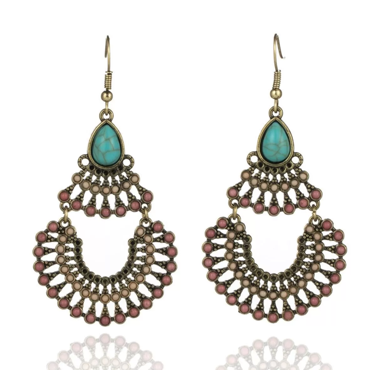 Statement Beads Dangle Drop Earrings