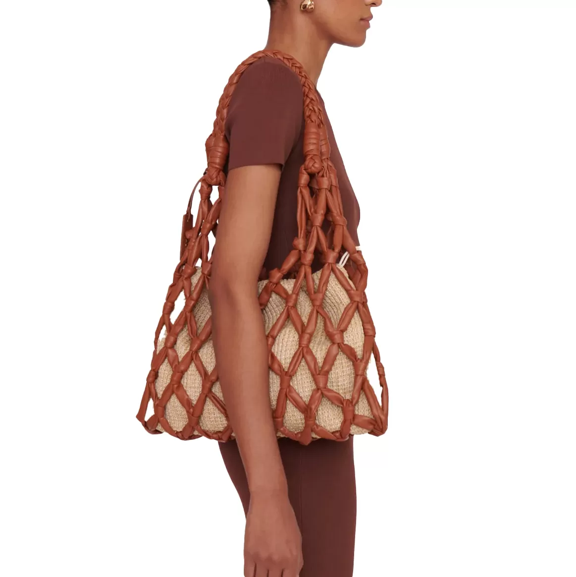 Staud Hitch Tan Hobo Shoulder Bag