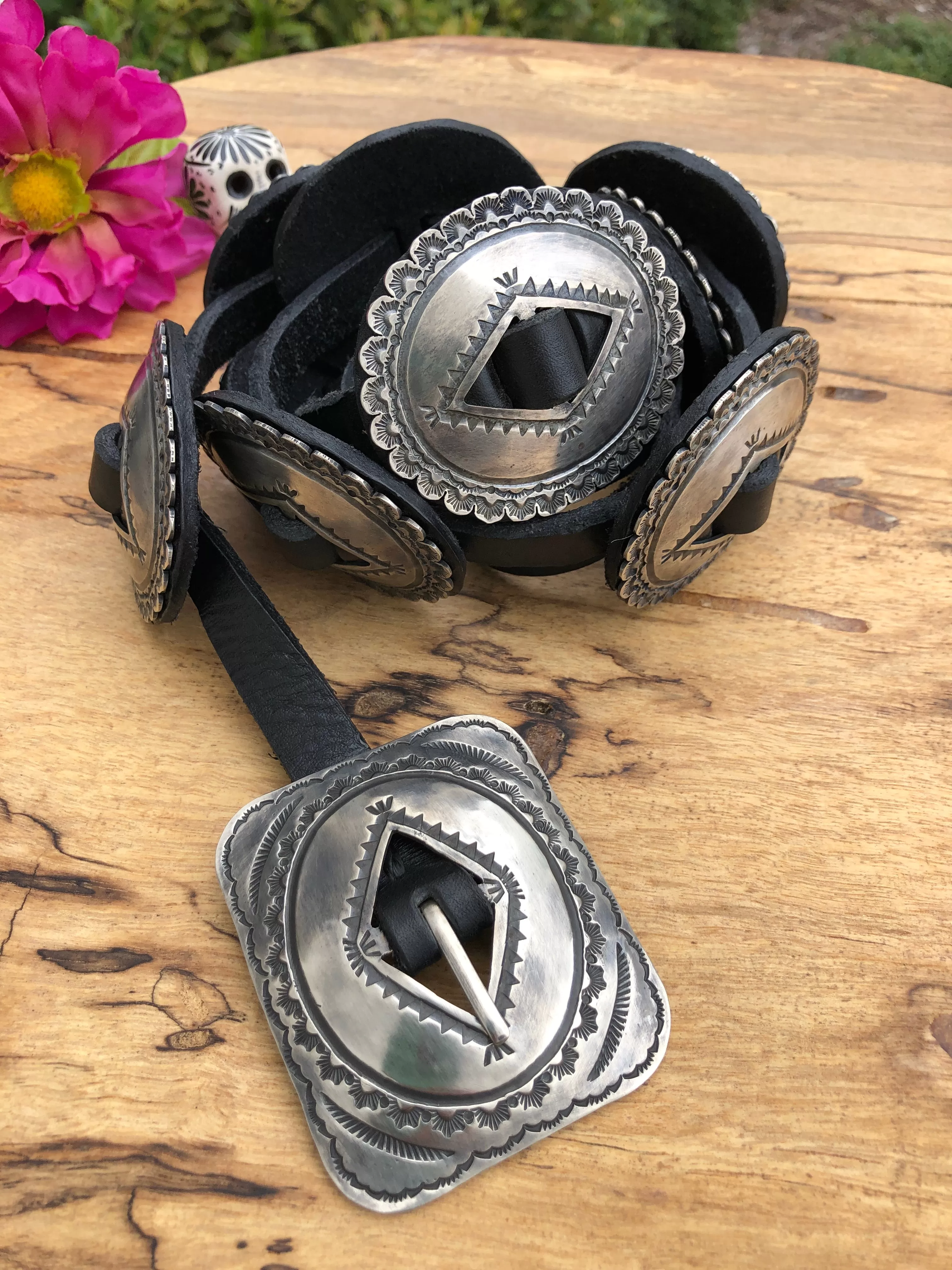 Sterling Silver Concho Belt