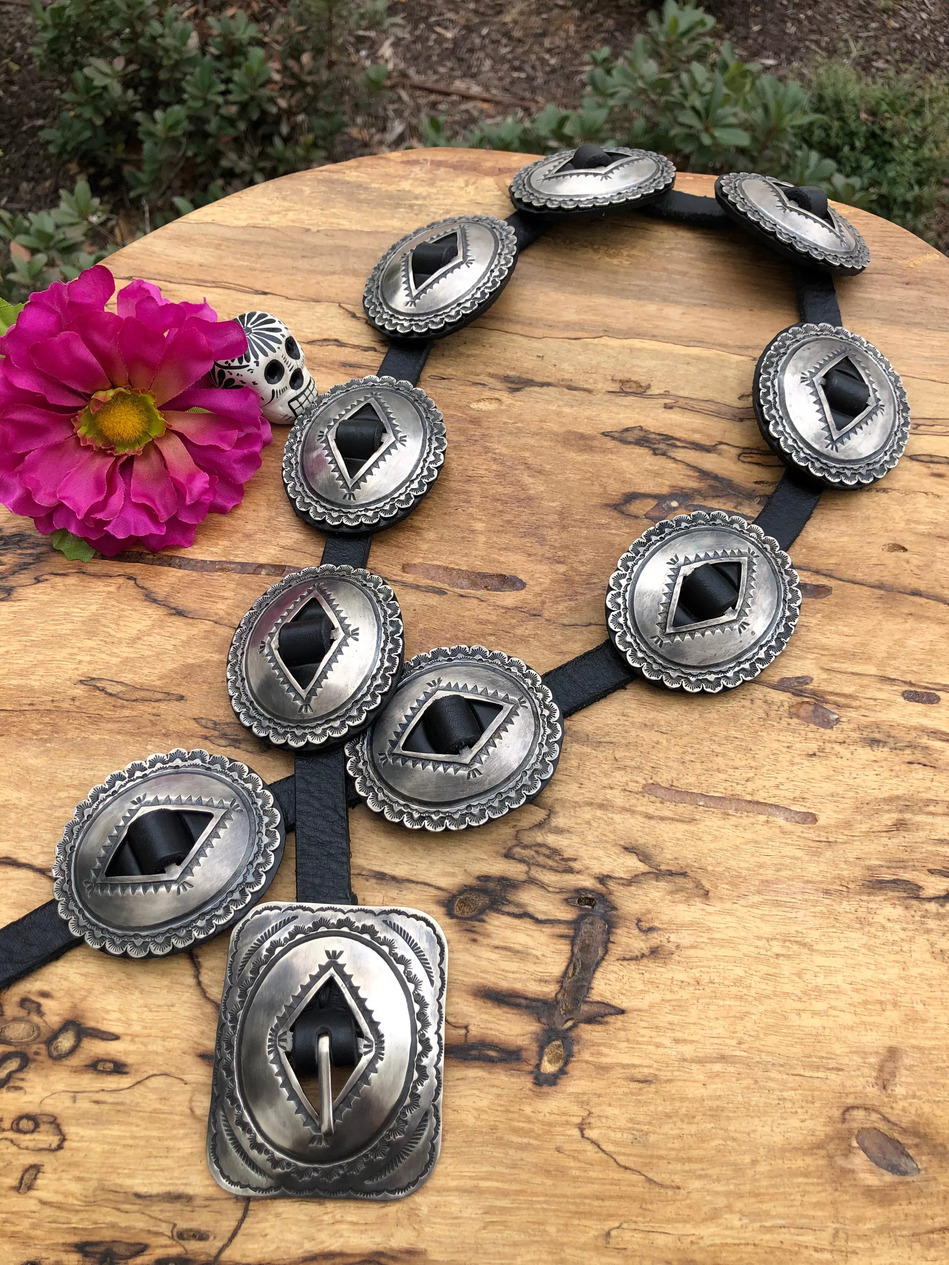 Sterling Silver Concho Belt