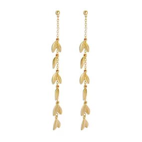 Stylish Long Leaf Tassel Dangle Drop Party Earring - 2 Colors