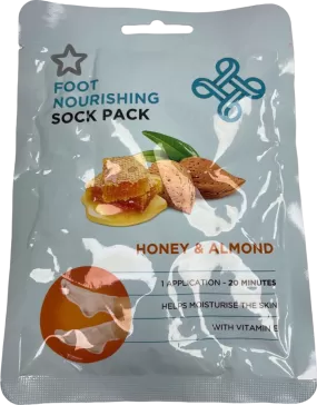 Superdrug Foot Nourishing Sock Pack Honey & Almond No Shade No Size