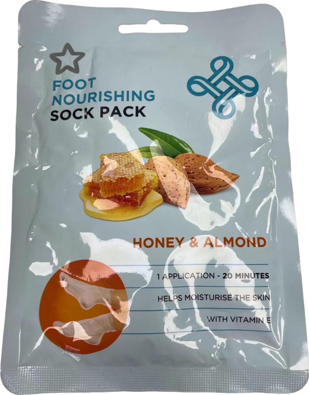 Superdrug Foot Nourishing Sock Pack Honey & Almond No Shade No Size