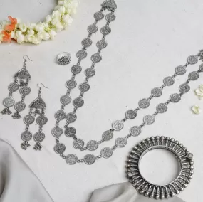 Teejh Kaushiki Silver Oxidised Jewelry Gift Set