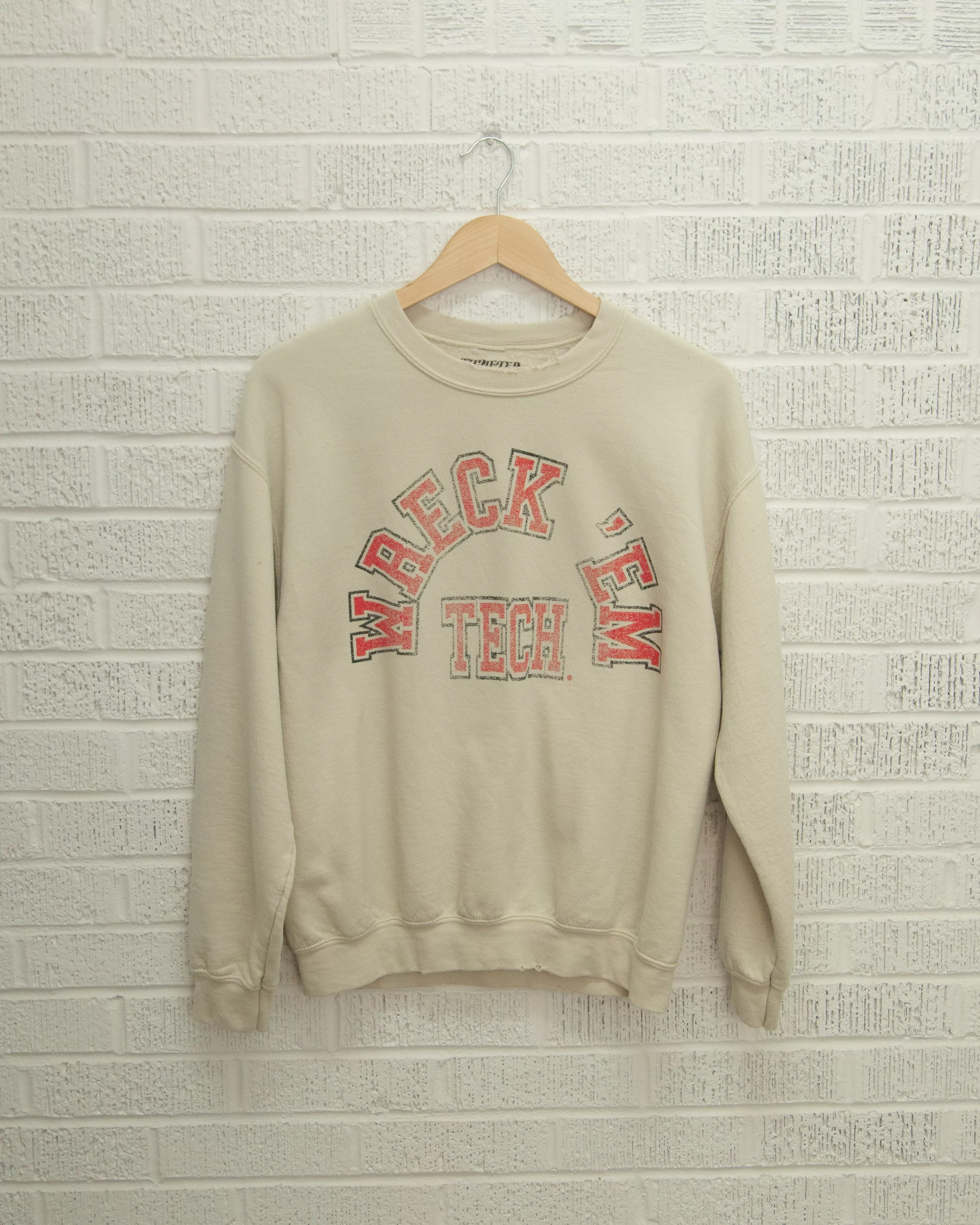 Texas Tech Mega Arch Sand Thrifted Sweatshirt