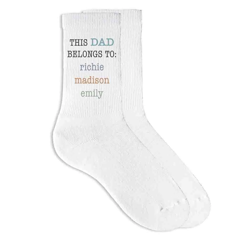 This Dad Belongs To Crew Socks, Designed with His Kids’ Names