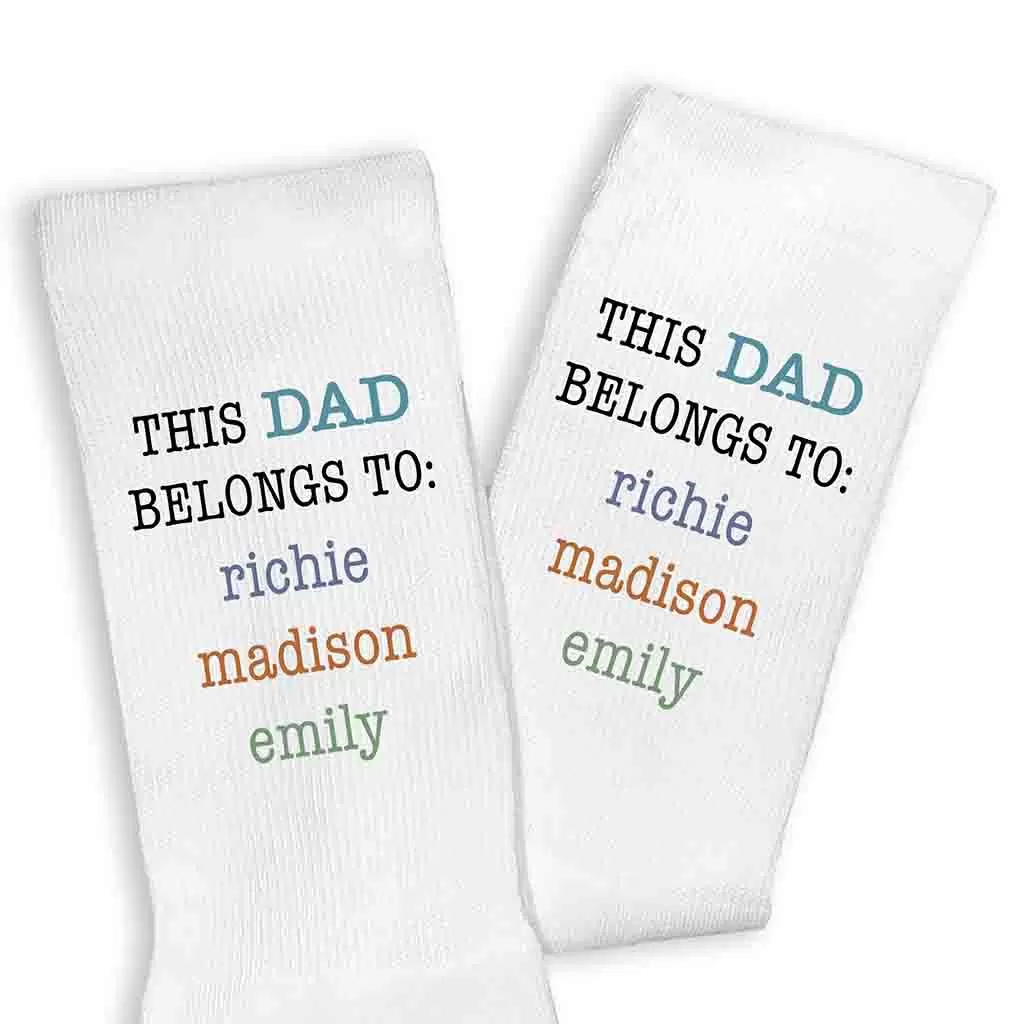 This Dad Belongs To Crew Socks, Designed with His Kids’ Names