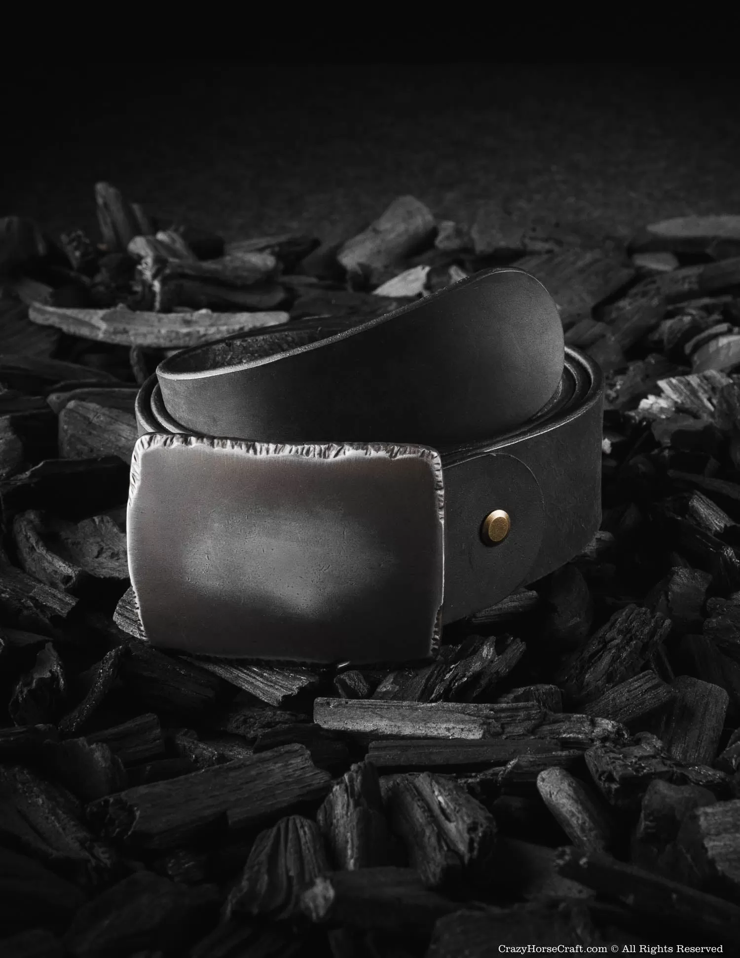 Vegetable Tanned Leather Belt | Carbon Black