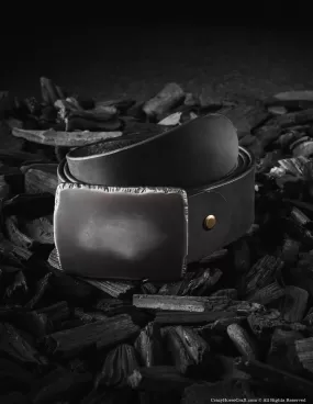 Vegetable Tanned Leather Belt | Carbon Black