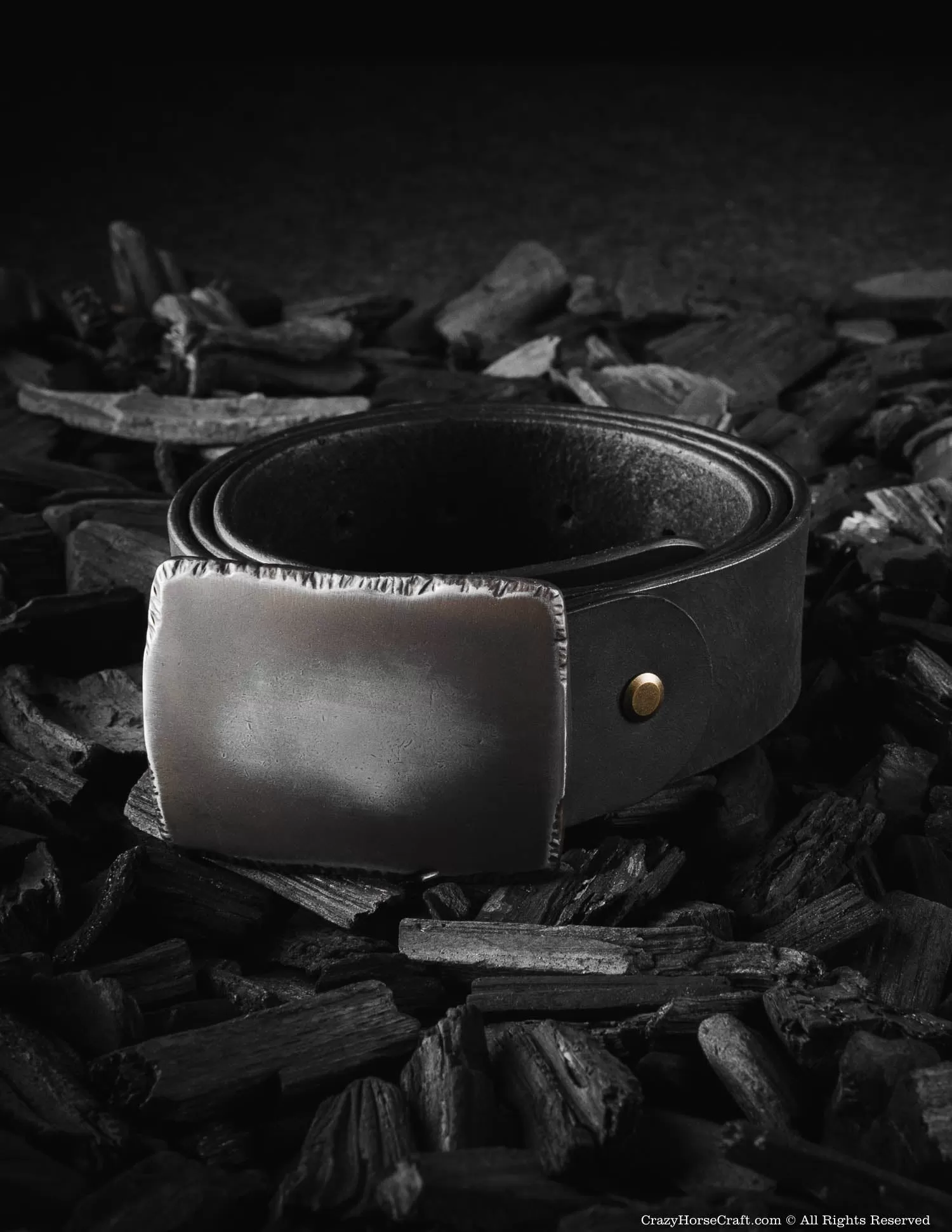 Vegetable Tanned Leather Belt | Carbon Black