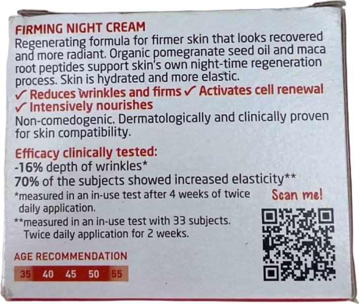 Weleda Firming Night Cream Pomegranate & Maca Peptides 40ml